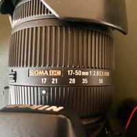 Sigma 17-50mm f2.8 stabilizzato attacco Nikon
