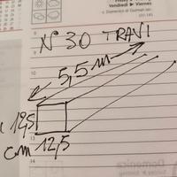 30 travi in legno lunghi metri 5,50 