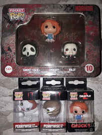 Pocket Pop Horror e Keychain Pennywise e Chucky