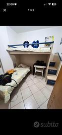 Letto a soppalco con secondo letto