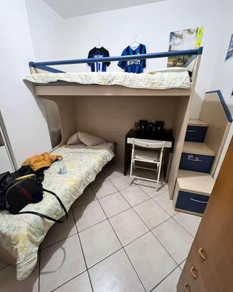 Letto a soppalco con secondo letto