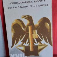 Militaria ww2  tessera confederazione fascista 