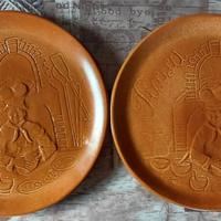 2 Piatti pizza in ceramica  Ceramica Paola vintage