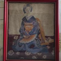 Quadro Vintage tela geisha giapponese