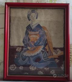 Quadro Vintage tela geisha giapponese