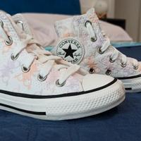 Converse Bianche da Bambina N. 27 con Fantasia di 