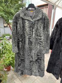 Giaccone Pelliccia Vera Persiano Grigio