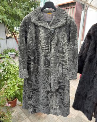 Giaccone Pelliccia Vera Persiano Grigio