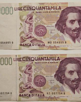 50000 Lire Bernini secondo tipo