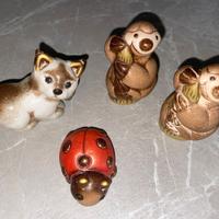 THUN Statuette Animali - Coccinella, Bradipo, Volp