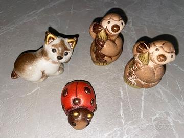 THUN Statuette Animali - Coccinella, Bradipo, Volp