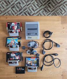 Super Nintendo (SNES) + Cavi + Giochi