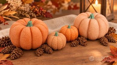 Candele d'autunno, realizzate a mano.
