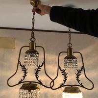 Lampadario a sospensione con pendenti gocce vetro
