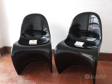 VITRA 2 Verner Panton S resina lucida nera