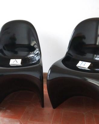 VITRA 2 Verner Panton S resina lucida nera