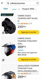 casco modulare CABERG TOURMAX TITAN  NEW BMW HONDA