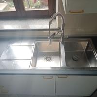 lavello 2 vasche con sgocciolatoio Foster
