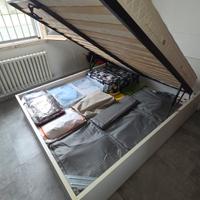 letto contenitore matrimoniale e materassi dorelan