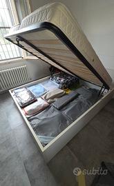 letto contenitore matrimoniale e materassi dorelan