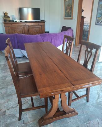 tavolo frattino con sedie