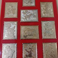 Topolino operazione quack 10 francobolli in metall