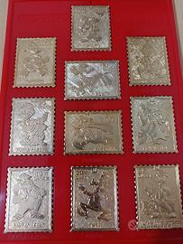 Topolino operazione quack 10 francobolli in metall