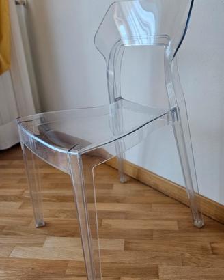 Set 4 sedie trasparenti ARIA firmate Bontempi Casa