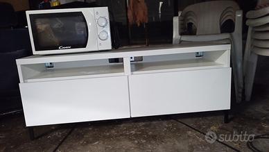 BESTA IKEA mobile TV due cassetti bianco