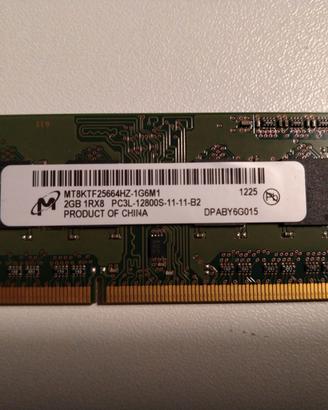 RAM 2GB MICRON DDR3L 1600Mhz