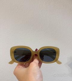 Occhiali da sole stile Y2K verde oliva