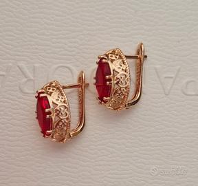 orecchini vintage imperiali in oro rosa laminato 