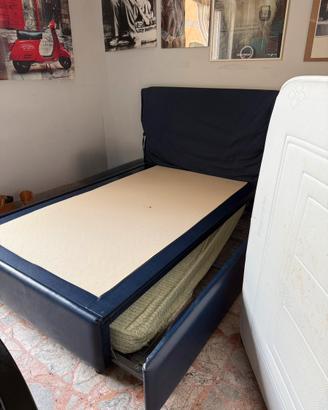 LETTO UNA PIAZZA E MEZZO CON LETTINO E MATERASSi