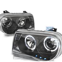 FARI CHRYSLER 300C 05-10 ANGEL EYES LED NERI