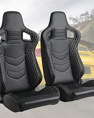 Coppia sedili spor rs6 look universali ecopelle
