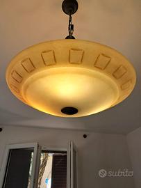 Lampadario + 4 applique coordinate in vetro