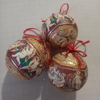 Palle di Natale vintage in cartapesta  Cherubini