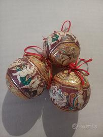 Palle di Natale vintage in cartapesta  Cherubini