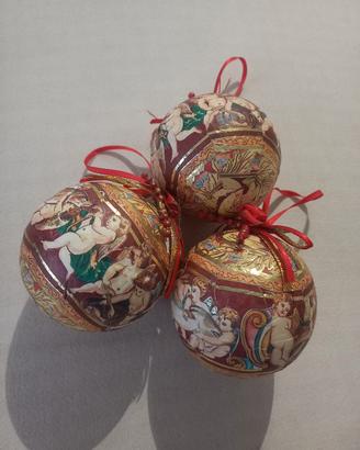 Palle di Natale vintage in cartapesta  Cherubini