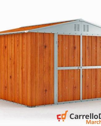 Box struttura lamiera Acciaio 327x307 fin legno