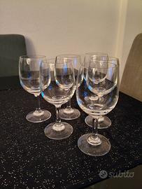 Set bicchieri a calice per vino 6 pezzi 