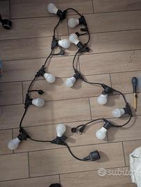 Catena Luci da Esterno 5m + 12 lampadine
