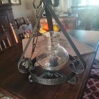 lampadario in ferro battuto 