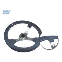 VOLANTI INVERTITI IN PELLE SCAMOSCIATA GRIGIA CON 