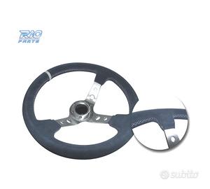 VOLANTI INVERTITI IN PELLE SCAMOSCIATA GRIGIA CON 