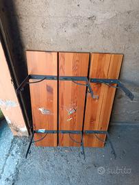 3 Mensole Rustiche in Legno e Ferro 