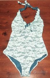 Costume intero SìSì, tg 46 in pizzo verde acqua