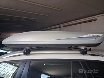 Box da tetto completo di barre originale Skoda