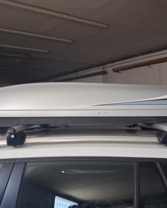 Box da tetto completo di barre originale Skoda