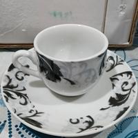 set da 6  tazzine e piattino da caffè 